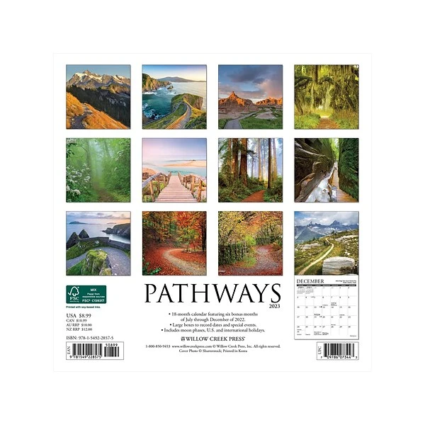 2023 Willow Creek Pathways 7" X 7" Monthly Wall Calendar (28575) 3 2023 Willow Creek Pathways 7" X 7" Monthly Wall Calendar (28575)