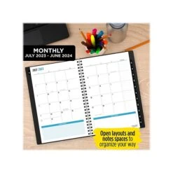 2023-2024 Five Star 5.5" X 8.5" Academic Weekly & Monthly Student Planner, Plastic Cover, Assorted Colors, Each (CAW451-00-24) -Bostich Shop 758990B1 0E1B 4FAD BF32EBC3743555E7 s7