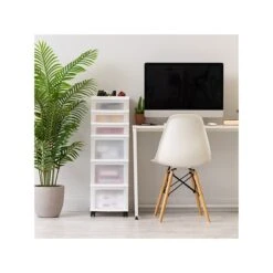 Iris 6-Drawer Standalone Cart, White/Translucent White (585008) -Bostich Shop 75B4A4BC 920E 4196 8F0727BB0EDB1A42 s7