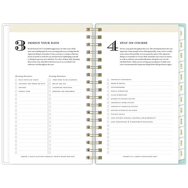 2023-2024 Blue Sky Day Designer Romance Mint 3.63" X 6.13" Academic Weekly & Monthly Planner, Paperboard Cover (142527) 7 2023-2024 Blue Sky Day Designer Romance Mint 3.63" X 6.13" Academic Weekly & Monthly Planner, Paperboard Cover (142527) - Image 5