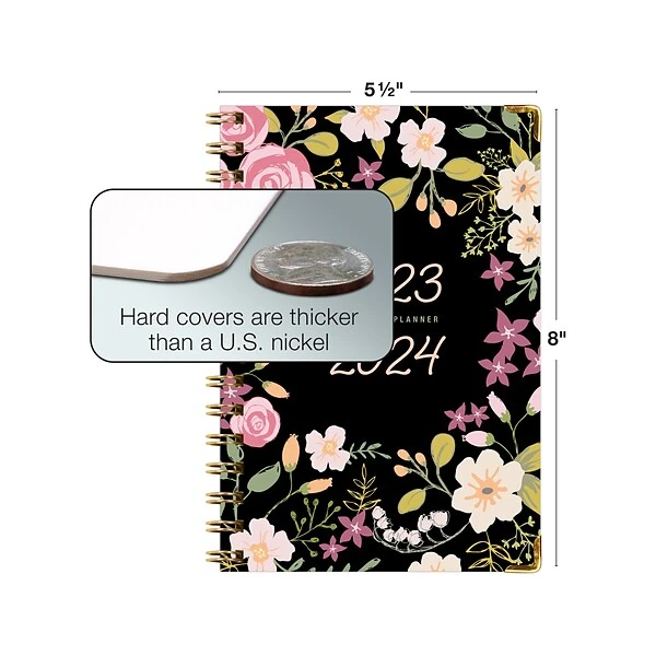 2023-2024 Global Printed Products Floral Pink 5.5" X 8" Academic Weekly & Monthly Planner, Paperboard Cover (AY23-02-S) 8 2023-2024 Global Printed Products Floral Pink 5.5" X 8" Academic Weekly & Monthly Planner, Paperboard Cover (AY23-02-S) - Image 6