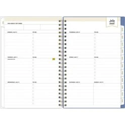 2023-2024 Day Designer Climbing Floral Blush 5" X 8" Academic Weekly & Monthly Planner, Plastic Cover, Multicolor (137881-A24)