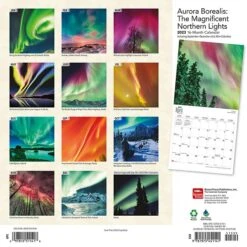 2023 BrownTrout Aurora Borealis: The Magnificent Northern Lights 12" X 12" Monthly Wall Calendar (9781975451141)