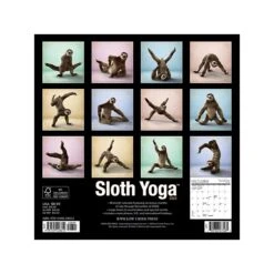 2023 Willow Creek Sloth Yoga 7" X 7" Monthly Wall Calendar (28612)