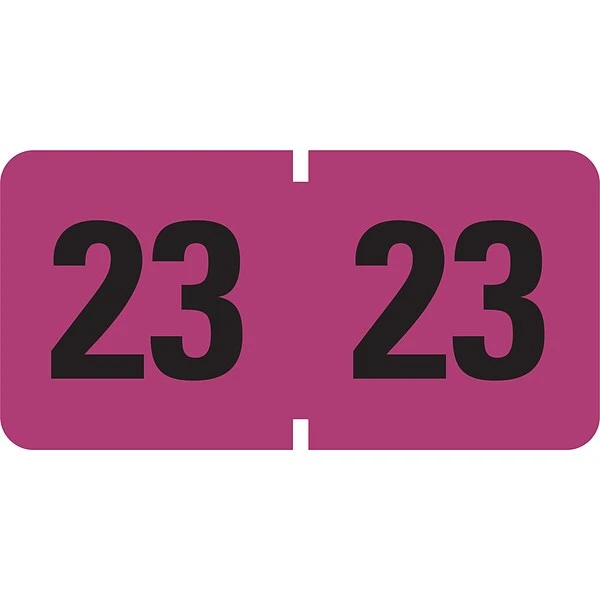 Smead ETYJ 2023 Color-Coded Year Label, 0.75" X 1.5", Purple, 500/Roll (68323) 3 Smead ETYJ 2023 Color-Coded Year Label, 0.75" X 1.5", Purple, 500/Roll (68323)