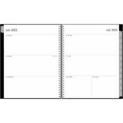 2023-2024 Blue Sky Enterprise 8.5" X 11" Academic Weekly & Monthly Planner, Plastic Cover, Black (130609-A24)