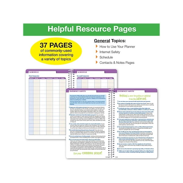 2023-2024 Global Printed Products 5.5" X 8.5" Academic Weekly & Monthly Planner, Paperboard Cover, White (SC23-SM-5585-S) 5 2023-2024 Global Printed Products 5.5" X 8.5" Academic Weekly & Monthly Planner, Paperboard Cover, White (SC23-SM-5585-S) - Image 3