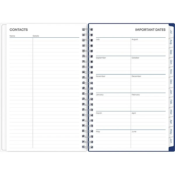 2023-2024 Blue Sky Chanson 5" X 8" Academic Weekly & Monthly Planner, Paperboard Cover, Blue (128694-A24) 6 2023-2024 Blue Sky Chanson 5" X 8" Academic Weekly & Monthly Planner, Paperboard Cover, Blue (128694-A24) - Image 4