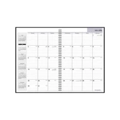 2023-2024 AT-A-GLANCE DayMinder 8" X 12" Academic Monthly Planner, Faux Leather Cover, Black (AY2-00-24)
