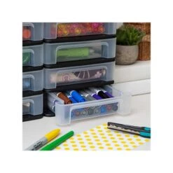 Iris 4-Drawer Desktop Unit, Black/Clear, 2/Pack (586014) -Bostich Shop 90C36885 145C 4A63 BC3EEDBF7F5A723B s7