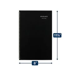 2023-2024 AT-A-GLANCE DayMinder 8" X 12" Academic Monthly Planner, Faux Leather Cover, Black (AY2-00-24) -Bostich Shop 9457967A FF7A 41CD 9CFA7C6549EB4165 s7