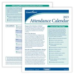 2023 ComplyRight Attendance Tracking Kit, 24" X 36" Yearly Dry Erase Wall Calendar, Blue/White (A0101) -Bostich Shop 97417F0C 9985 4A1B 8704FAA86F580A52 s7