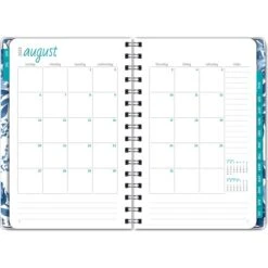 2023-2024 Global Printed Products Blue Bloom 5.5" X 8" Academic Weekly & Monthly Planner, Paperboard Cover (AY23-03-S) -Bostich Shop 97B97574 240E 431E ABC800520B2D2A17 s7