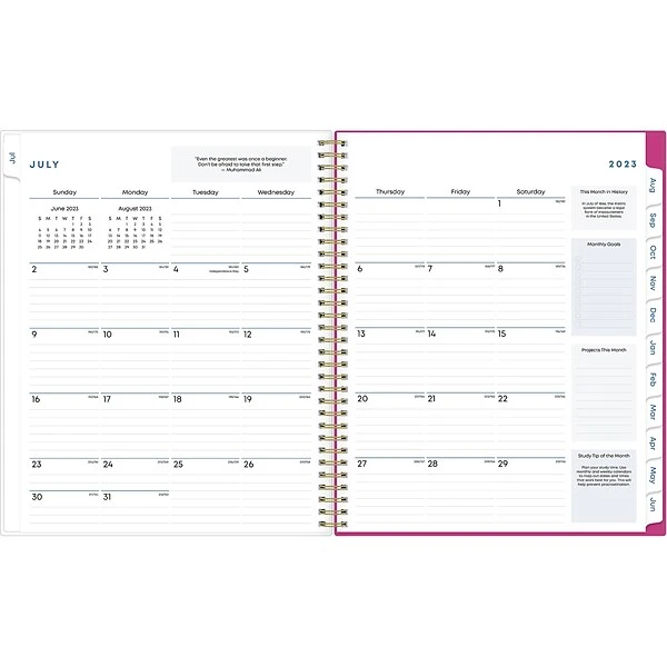 2023-2024 Blue Sky Plans & Things Confetti Bright 8.5" X 11" Academic Weekly & Monthly Planner, Plastic Cover (136609-A24) 4 2023-2024 Blue Sky Plans & Things Confetti Bright 8.5" X 11" Academic Weekly & Monthly Planner, Plastic Cover (136609-A24) - Image 2
