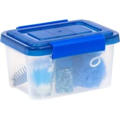 Iris WeatherPro 6.5 Qt. Latch Lid Storage Bin, Clear/Blue (500198) -Bostich Shop 9B566965 7EC0 4307 8EF7000F4E005DA5 s7