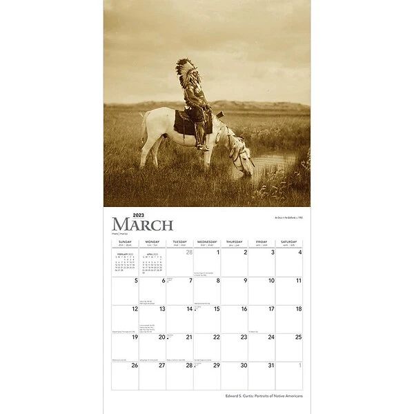 2023 BrownTrout Edward S. Curtis Portraits Of Native Americans 12" X 12" Monthly Wall Calendar (9781975451561) 4 2023 BrownTrout Edward S. Curtis Portraits Of Native Americans 12" X 12" Monthly Wall Calendar (9781975451561) - Image 2
