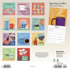 2023 Brush Dance But First Coffee 12" X 12" Monthly Wall Calendar, (9781975454579)