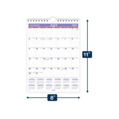 2023-2024 AT-A-GLANCE 8" X 11" Academic Monthly Wall Calendar, White/Purple/Red (AY1-28-24) -Bostich Shop A0AA7051 56C1 4EC3 819B8DB3380AD832 s7