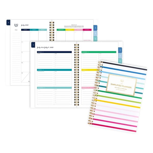 2023-2024 AT-A-GLANCE By Emily Ley Happy Stripe 6"x8.5" Academic Weekly/Monthly Planner, Plastic Cover (EL10-200A-24) 5 2023-2024 AT-A-GLANCE By Emily Ley Happy Stripe 6"x8.5" Academic Weekly/Monthly Planner, Plastic Cover (EL10-200A-24) - Image 3
