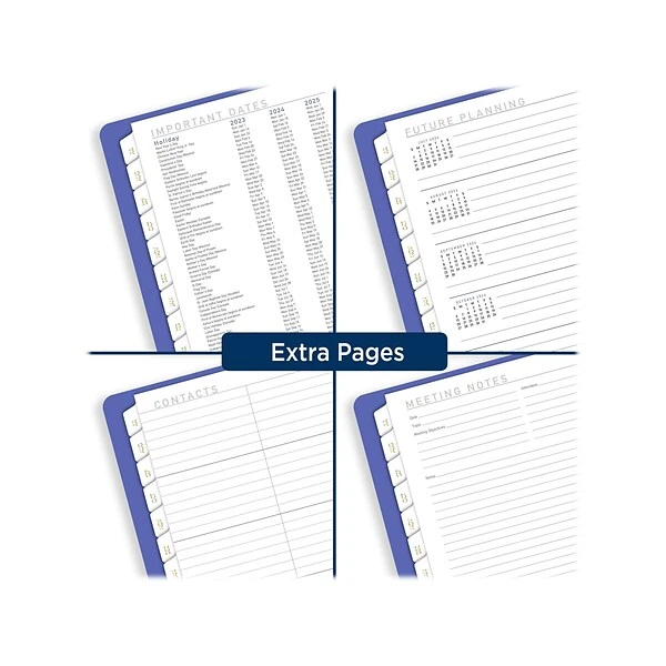 2023-2024 AT-A-GLANCE Contemporary 5" X 8" Academic Weekly & Monthly Planner, Faux Leather Cover, Purple (70-101X-18-24) 6 2023-2024 AT-A-GLANCE Contemporary 5" X 8" Academic Weekly & Monthly Planner, Faux Leather Cover, Purple (70-101X-18-24) - Image 4