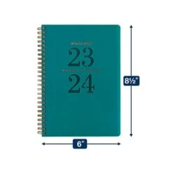 2023-2024 AT-A-GLANCE Signature Lite 5.5" X 8.5" Academic Weekly & Monthly Planner, Plastic Cover, Teal (YP20LA-12-24) -Bostich Shop A60180C5 9FCA 4C57 80A98762943CA49D s7
