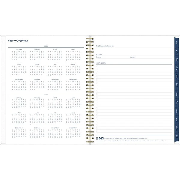 2023-2024 Blue Sky Gemma 8.5" X 11" Academic Weekly & Monthly Planner, Plastic Cover, Multicolor (118177-A24) 5 2023-2024 Blue Sky Gemma 8.5" X 11" Academic Weekly & Monthly Planner, Plastic Cover, Multicolor (118177-A24) - Image 3