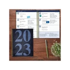 2023 TF Publishing Dark Wash 6.5" X 8" Weekly & Monthly Planner, Blue (MWM-23-9224) -Bostich Shop A7F174B5 F17C 452C B872FC91F344A519 s7