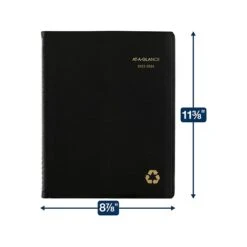2023-2024 AT-A-GLANCE 8.88" X 11.38" Academic Weekly & Monthly Appointment Book, Faux Leather Cover, Black (70-957G-05-24) 12 2023-2024 AT-A-GLANCE 8.88" X 11.38" Academic Weekly & Monthly Appointment Book, Faux Leather Cover, Black (70-957G-05-24) -Bostich Shop A81A2B20 240F 4494 B99C225B32D39CDF s7