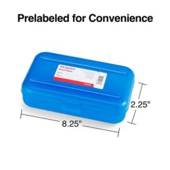 Staples® Translucent Pencil Boxes, Blue, 2 1/4"H X 5 5/8"W X 8 1/4"L -Bostich Shop A8387A0D 57CA 4FC9 B940DB2324D616C1 s7