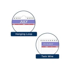 2023-2024 AT-A-GLANCE 14.88" X 11.88" Academic Monthly Wall Calendar, White/Purple/Red (AY8-28-24) -Bostich Shop A85A88CF C3D7 4C29 A634C757CF85CC2A s7