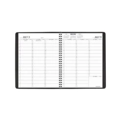 2023-2024 AT-A-GLANCE 7" X 8.75" Academic Weekly Appointment Book Planner, Faux Leather Cover, Black (70-958-05-24)