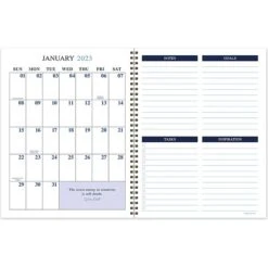 2023 TF Publishing Blue & Berries 9" X 11" Weekly & Monthly Planner, Multicolor (LWM-23-9724)