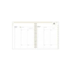 2023-2024 Blue Sky Day Designer Rugby Stripe Black 8" X 10" Academic Daily Planner, Paperboard Cover (137885-A24)