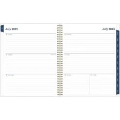 2023-2024 Blue Sky Gemma 8.5" X 11" Academic Weekly & Monthly Planner, Plastic Cover, Multicolor (118177-A24)