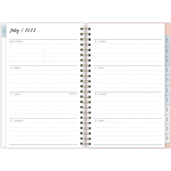 2023-2024 Blue Sky Ivory Paper Co Quinn 5" X 8" Academic Weekly & Monthly Planner, Paperboard Cover, Multicolor (143781) 3 2023-2024 Blue Sky Ivory Paper Co Quinn 5" X 8" Academic Weekly & Monthly Planner, Paperboard Cover, Multicolor (143781)