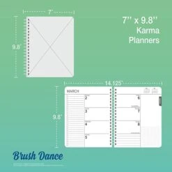 2023 Brush Dance Big Ambitions 6.9" X 9.8" Weekly Karma Planner, Multicolor (9781975454555) -Bostich Shop B9BEF9F9 6C63 47C1 BC0E3C8A775B393A s7