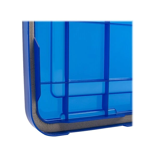 Iris WeatherPro 74 Qt. Latch Lid Storage Bin, Clear/Blue (500204) 5 Iris WeatherPro 74 Qt. Latch Lid Storage Bin, Clear/Blue (500204) - Image 3