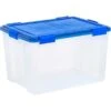 Iris WeatherPro 74 Qt. Latch Lid Storage Bin, Clear/Blue (500204) -Bostich Shop BC72E757 F850 46E6 960DF3F206B37B69 s7