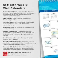 2023 BrownTrout Seaside Currents 12" X 12" Monthly Wall Calendar, (9781975455217) -Bostich Shop BDA89015 8611 41BC 8B9D1B1998990526 s7