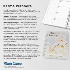 2023 Brush Dance Mindful Living 6.9" X 9.8" Weekly Karma Planner, Multicolor (9781975454685) 12 2023 Brush Dance Mindful Living 6.9" X 9.8" Weekly Karma Planner, Multicolor (9781975454685) -Bostich Shop BE56F9B1 D1AA 4B85 B8EBFDFA05A468B4 s7