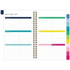 2023-2024 AT-A-GLANCE By Emily Ley Happy Stripe 6"x8.5" Academic Weekly/Monthly Planner, Plastic Cover (EL10-200A-24)