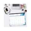 2023-2024 Blue Sky Gemma 22" X 17" Academic Monthly Desk Pad Calendar, Blue/White (144384)