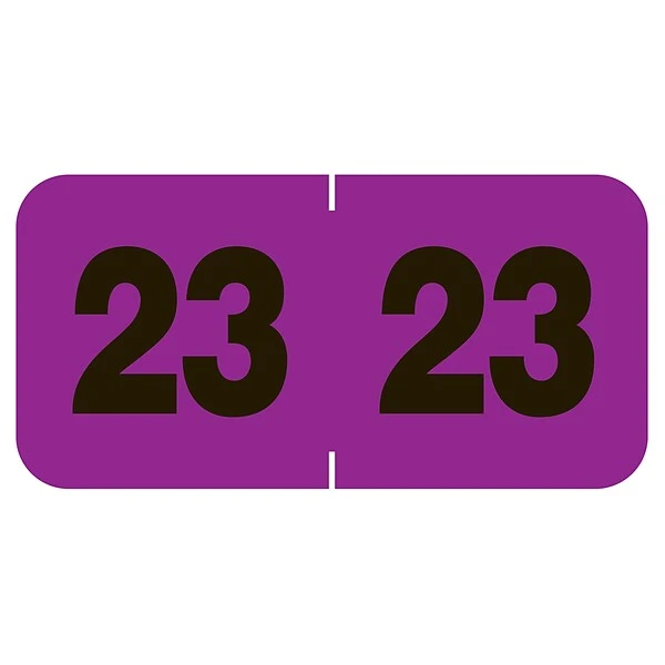 Medical Arts Press Smead Compatible Large 2023 Year Label, 3/4" X 1-1/2", Purple, 500/Roll (3266523) 3 Medical Arts Press Smead Compatible Large 2023 Year Label, 3/4" X 1-1/2", Purple, 500/Roll (3266523)