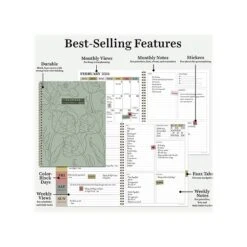 2023-2024 TF Publishing Sign Of Spring 9" X 11" Academic Weekly & Monthly Planner, Paperboard Cover, Green (AY24-9714) -Bostich Shop C87F4FC8 6BD9 4449 98F1A4E5A19E151B s7