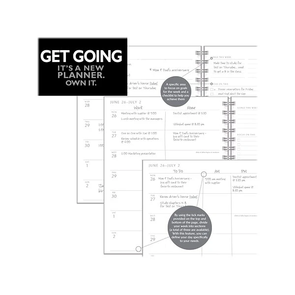2023-2024 AT-A-GLANCE Elevation 8.5" X 11" Academic Weekly & Monthly Planner, Plastic Cover, Black (75-959P-05-24) 6 2023-2024 AT-A-GLANCE Elevation 8.5" X 11" Academic Weekly & Monthly Planner, Plastic Cover, Black (75-959P-05-24) - Image 4