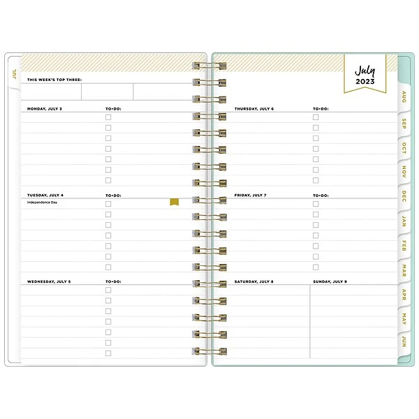 2023-2024 Blue Sky Day Designer Romance Mint 3.63" X 6.13" Academic Weekly & Monthly Planner, Paperboard Cover (142527) 3 2023-2024 Blue Sky Day Designer Romance Mint 3.63" X 6.13" Academic Weekly & Monthly Planner, Paperboard Cover (142527)