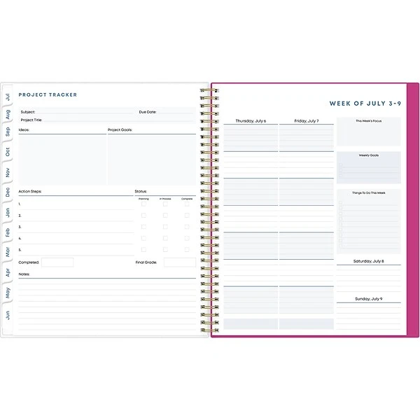 2023-2024 Blue Sky Plans & Things Confetti Bright 8.5" X 11" Academic Weekly & Monthly Planner, Plastic Cover (136609-A24) 6 2023-2024 Blue Sky Plans & Things Confetti Bright 8.5" X 11" Academic Weekly & Monthly Planner, Plastic Cover (136609-A24) - Image 4