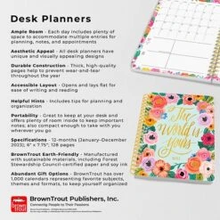2023 BrownTrout Bonnie Marcus 6" X 7.75" Weekly Desk Planner, Multicolor (9781975449643) 12 2023 BrownTrout Bonnie Marcus 6" X 7.75" Weekly Desk Planner, Multicolor (9781975449643) -Bostich Shop D1D7A8A7 49DA 4773 A7E96956C3DB79CF s7