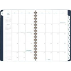 2023-2024 AT-A-GLANCE Signature 5.5" X 8.5" Academic Weekly & Monthly Planner, Faux Leather Cover, Navy (YP200A-20-24)