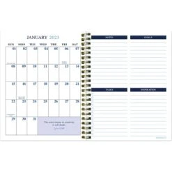 2023 TF Publishing Dark Wash 6.5" X 8" Weekly & Monthly Planner, Blue (MWM-23-9224)